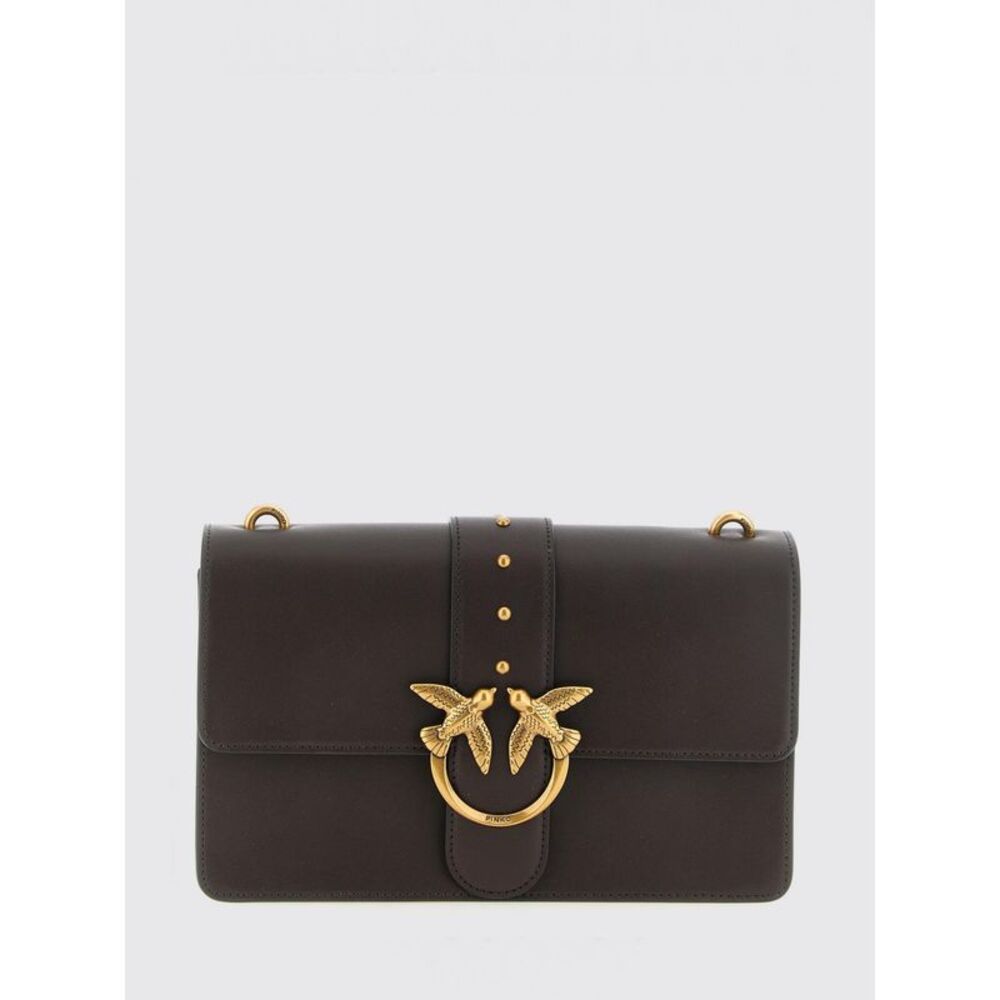 Pinko Women Pinko Love Bag One Monogram Leather Crossbody Bag With Studs